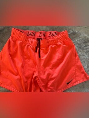 Nike Coral Red Dri-FIT Athletic Shorts